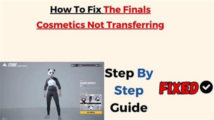 How to Fix / Solve: The Finals Cosmetics Not Transferring - SarkariResult